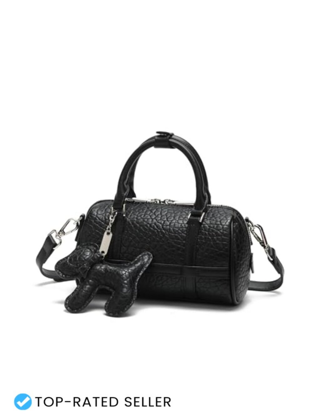 Mini Boston Bag Crocodile Embossed PU Leather Small Satchel Top Handle Crossbody
